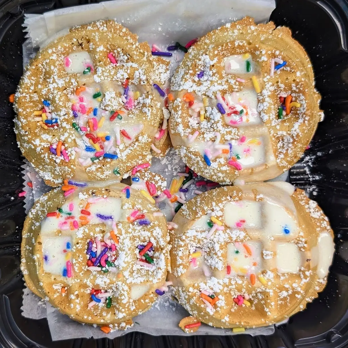 Birthday Cake Mini Waffles