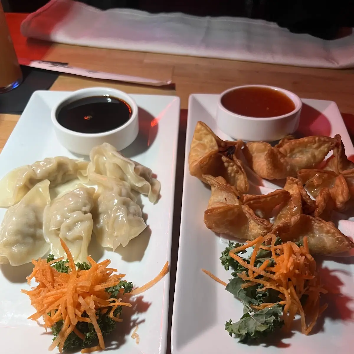 Steamed Gyoza and Crab Rangoon’S