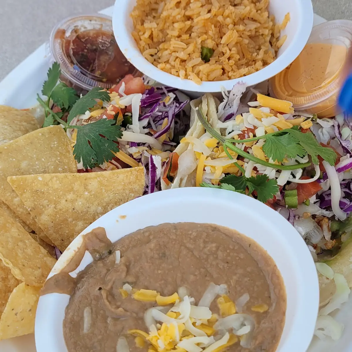 Spanish Rice and Refried Beans