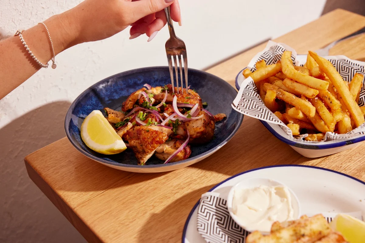 Aegean Schnitzel, Zeus Street Greek Wetherill Park