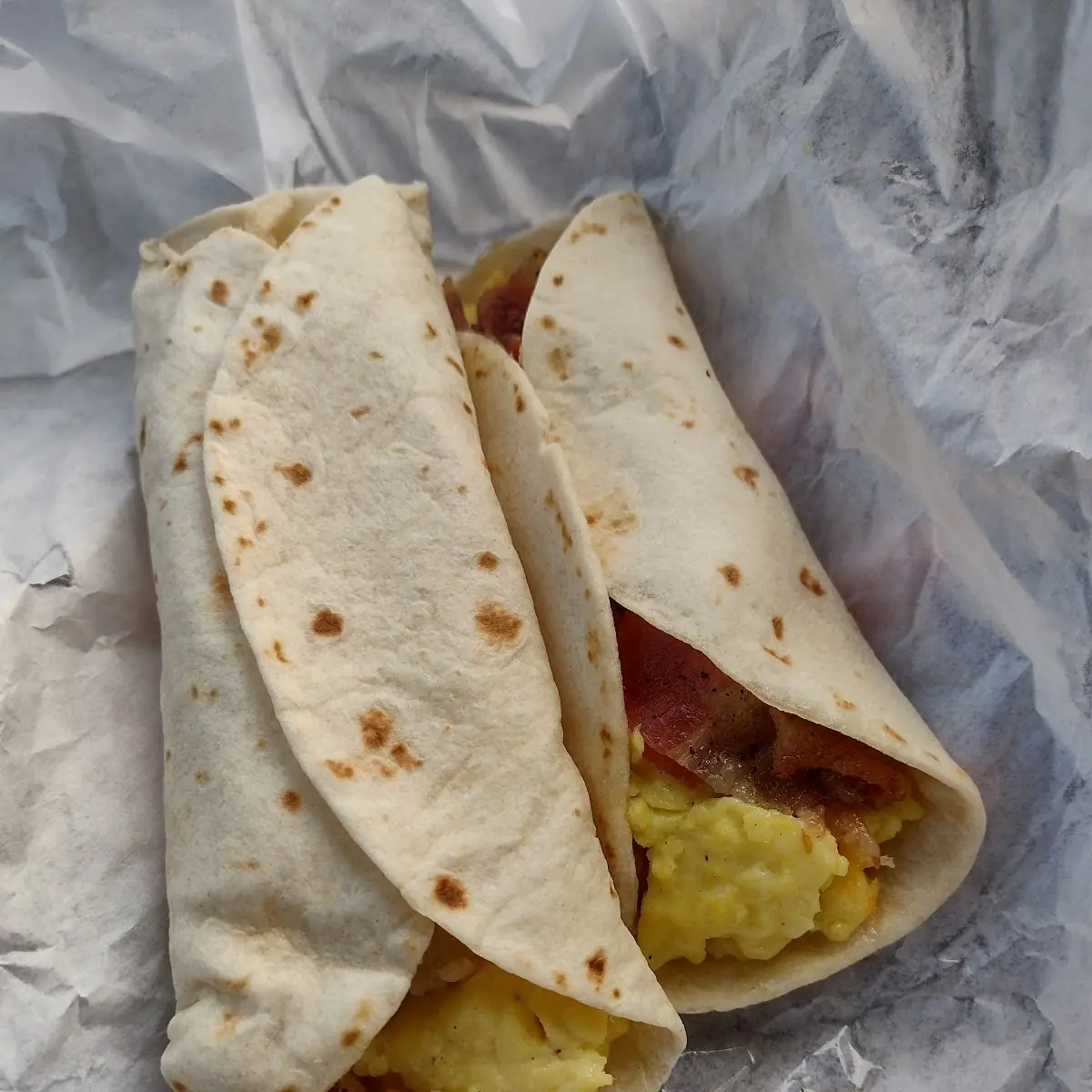 Breakfast Tacos on Corn
