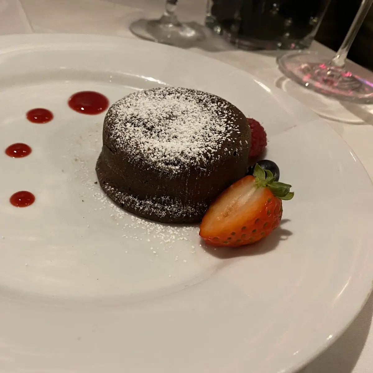 Chocolate Lava Cake with Fresh Berries