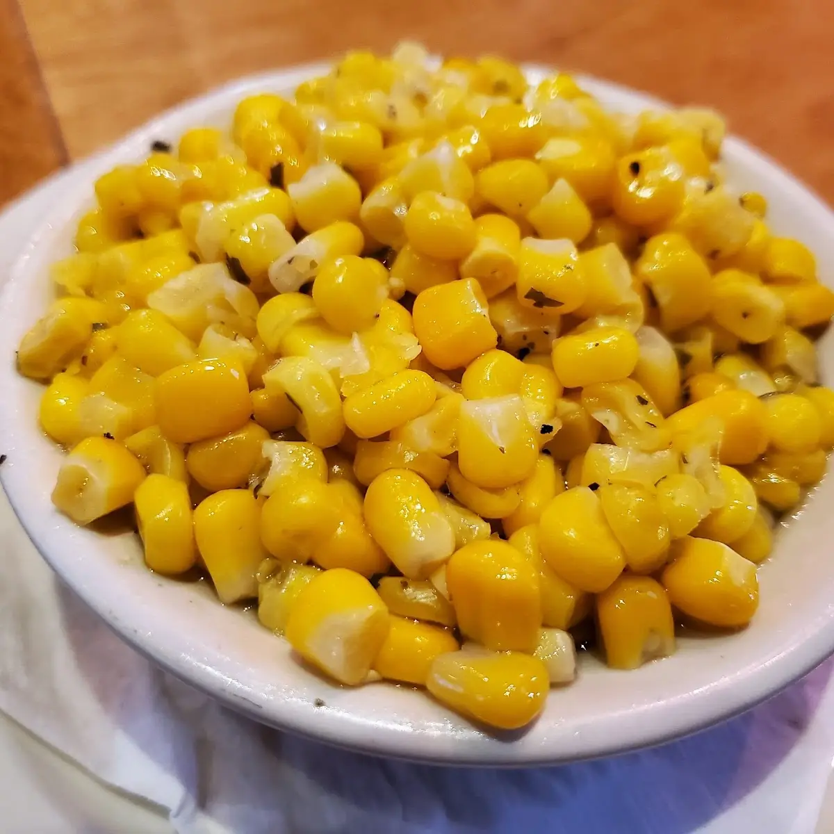 Buttered Corn House Salad Steak Fries