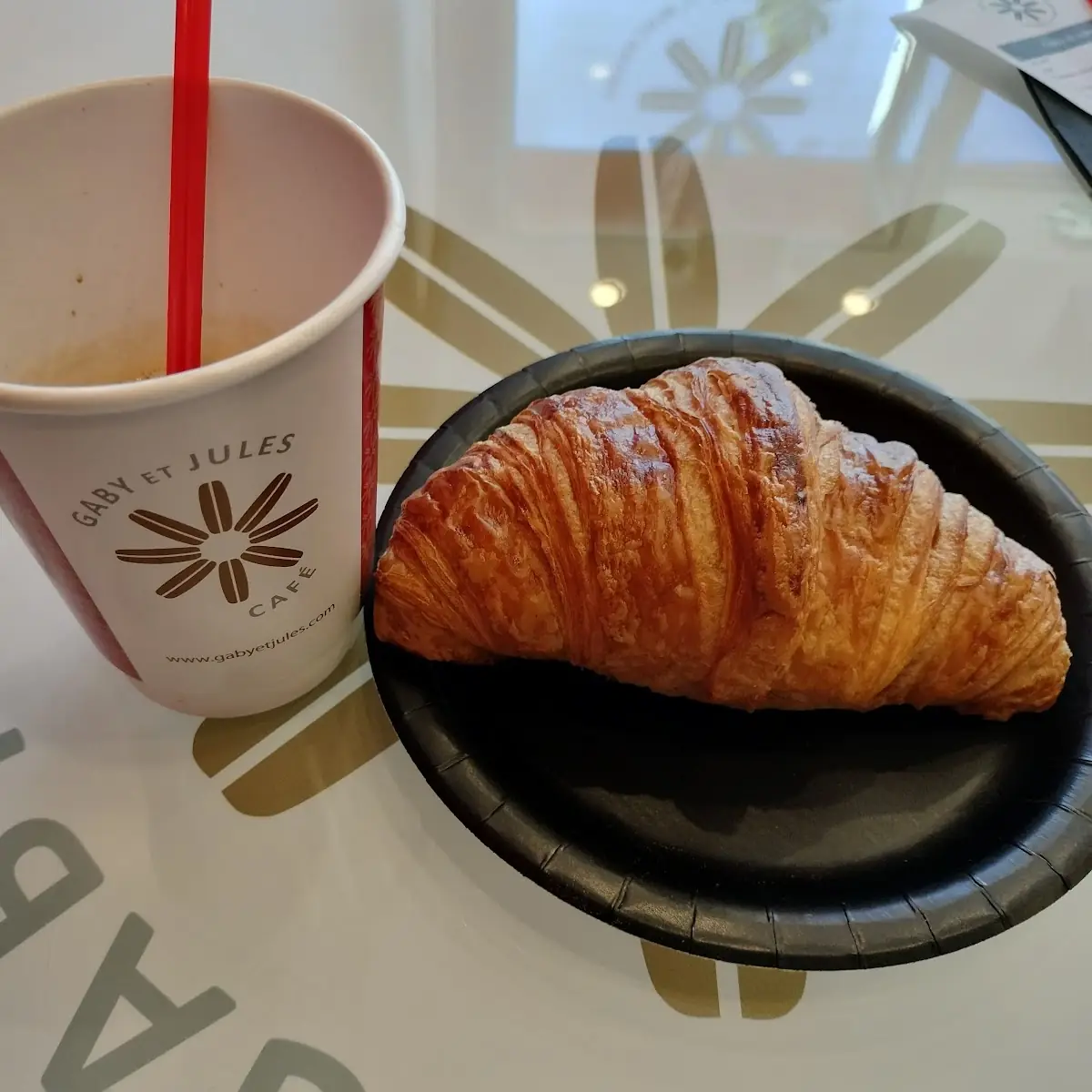 Butter Croissant with Espresso Shot