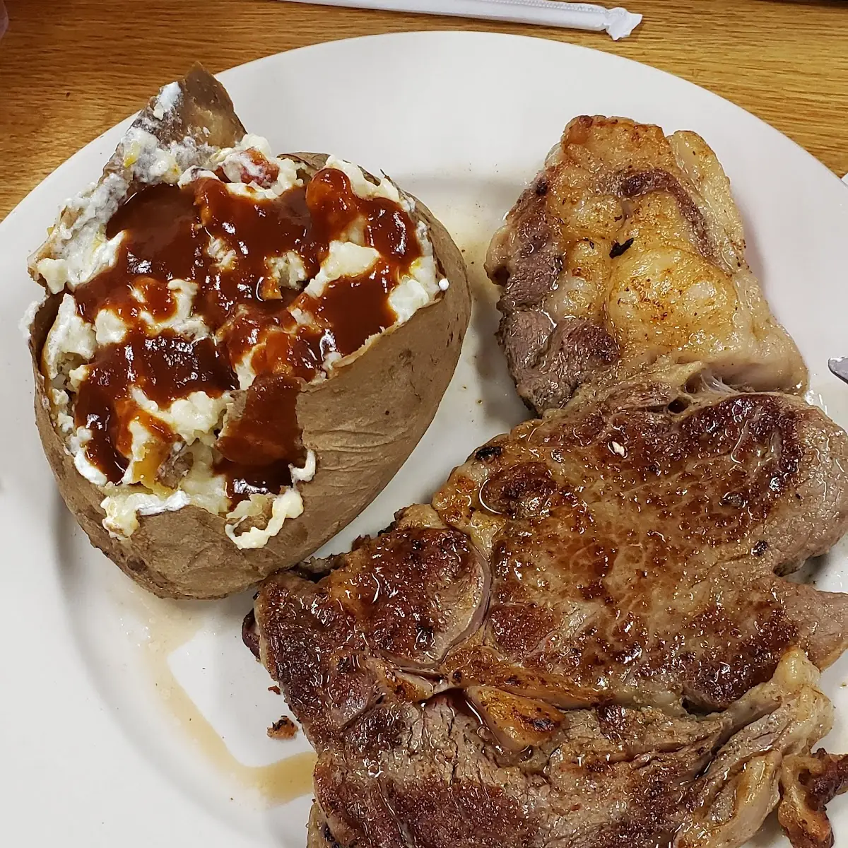 James' Ribeye & Baked Potato