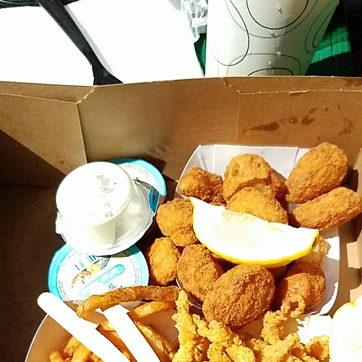 Fried Scallops and Clam Strips