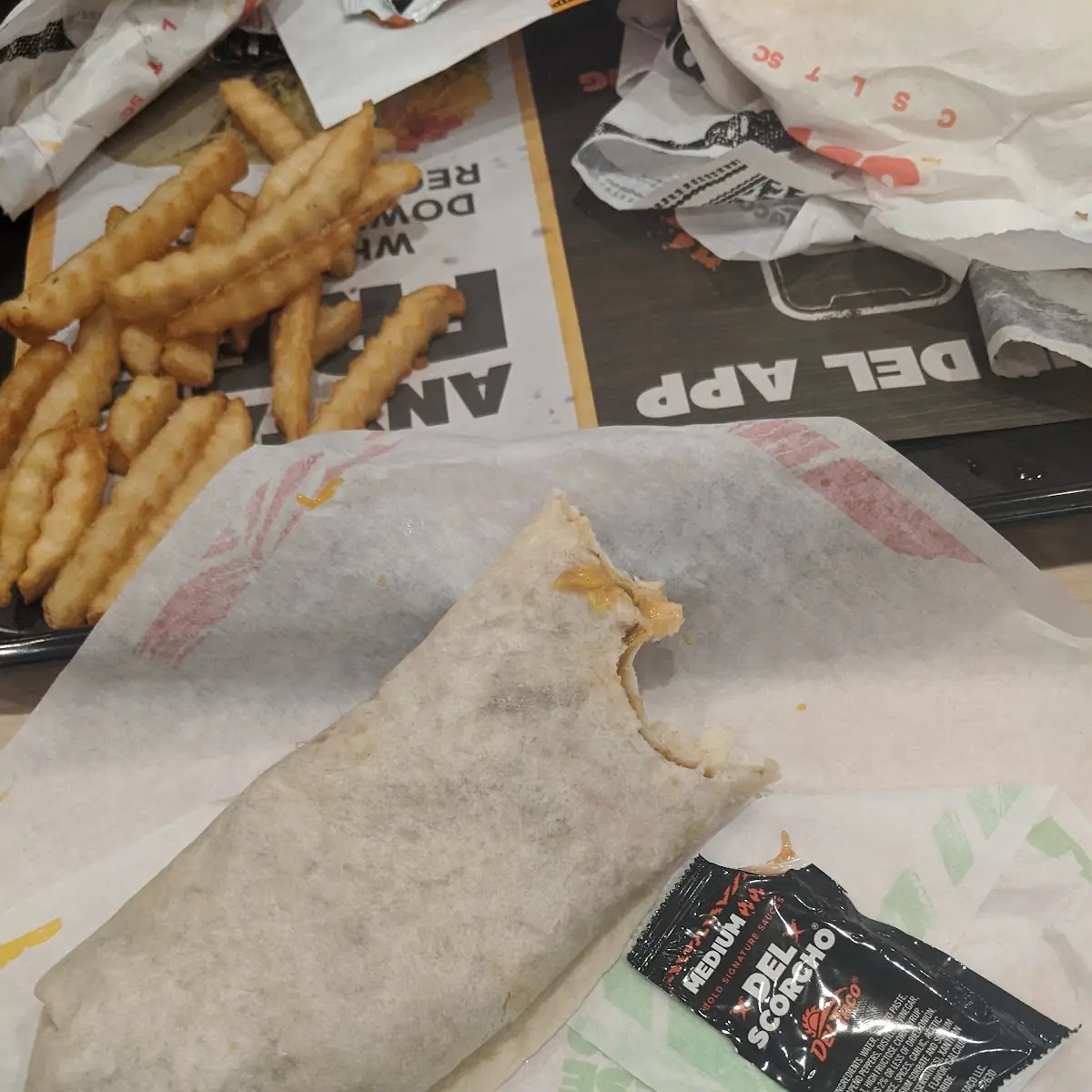 Bean and Cheese Burrito w Red Sauce