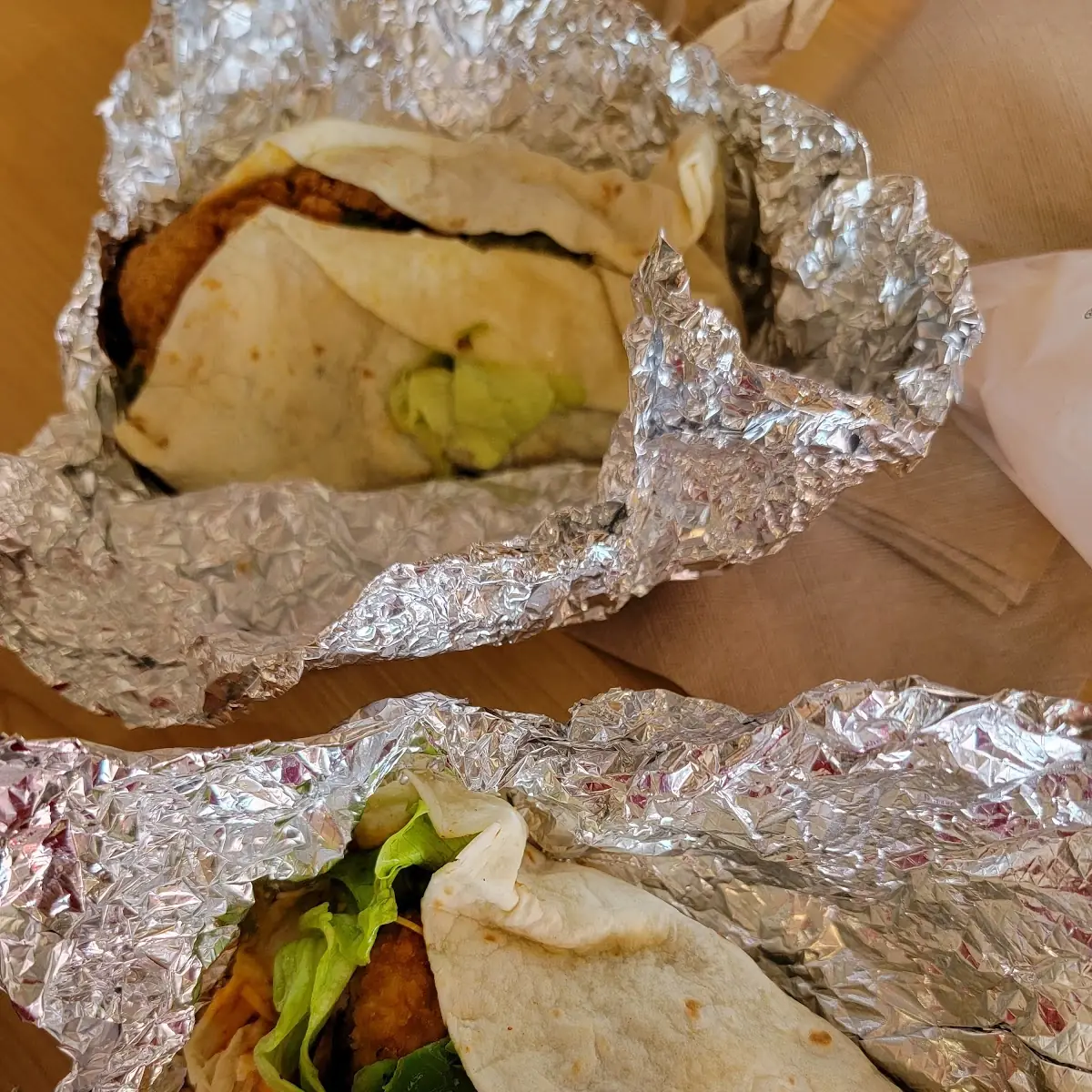 Cajun Ranch Chicken Wrap and Reg Cajun Chicken Wrap