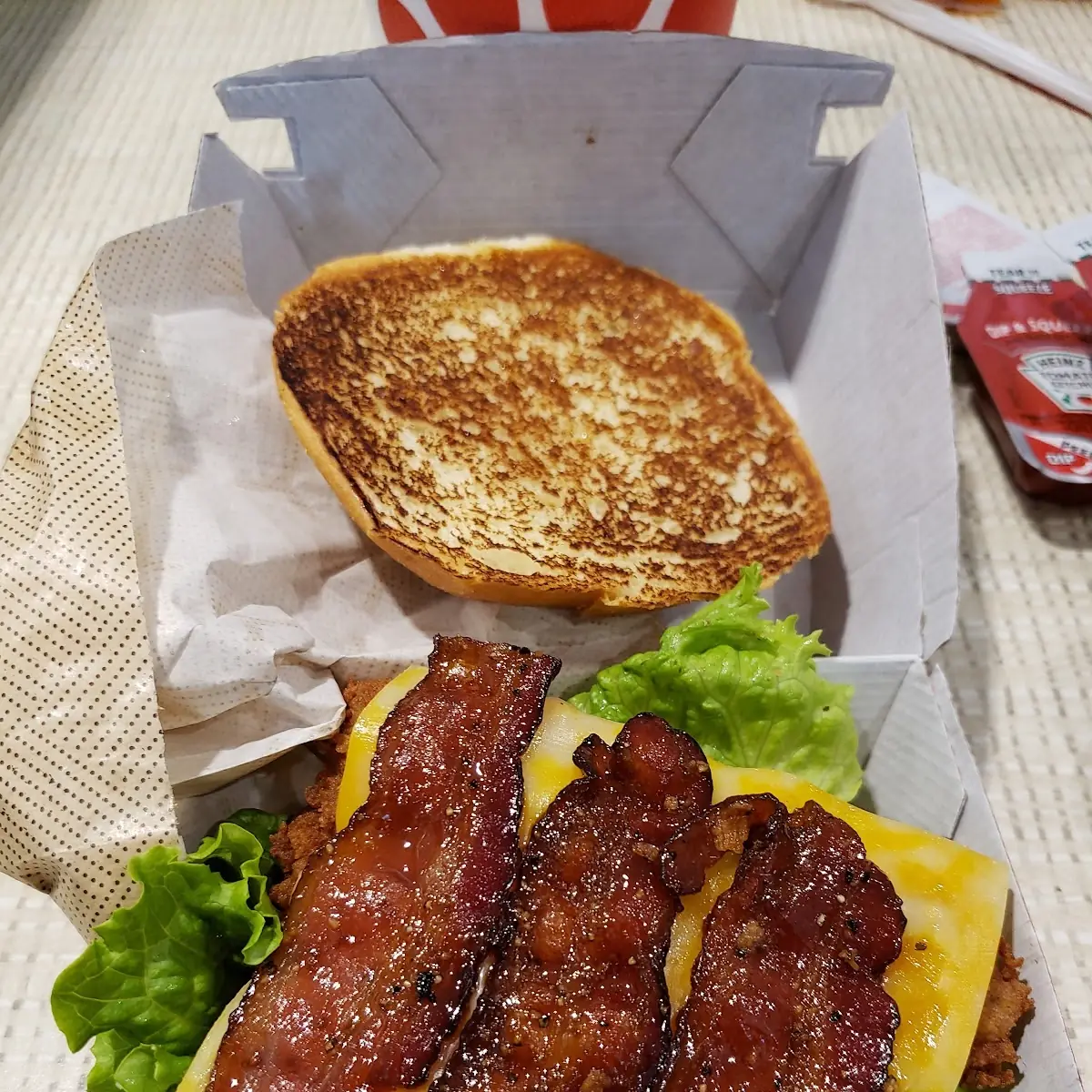 Chicken Sandwich with Cheddar Cheese & Bacon