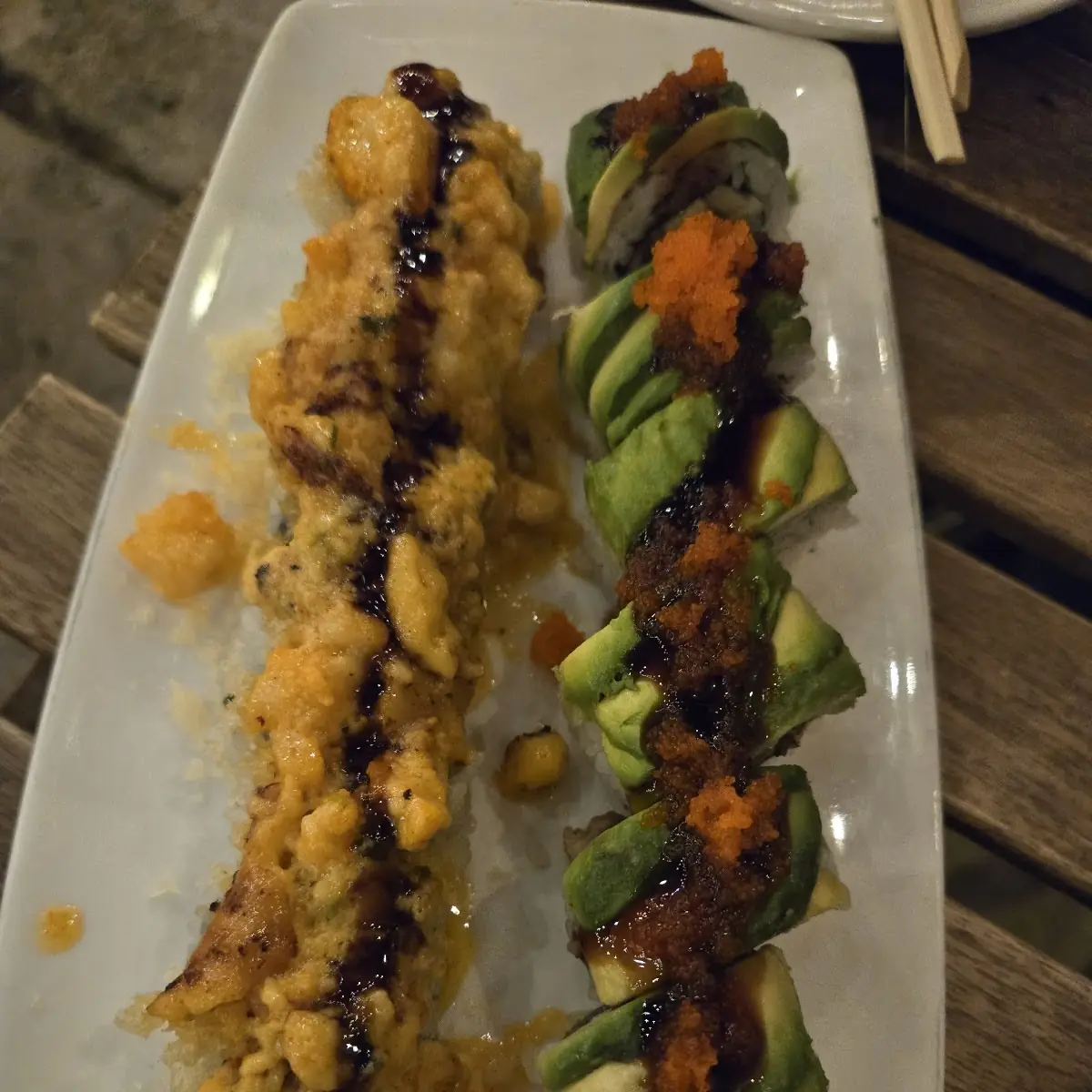 Dragon Roll and Lava Roll