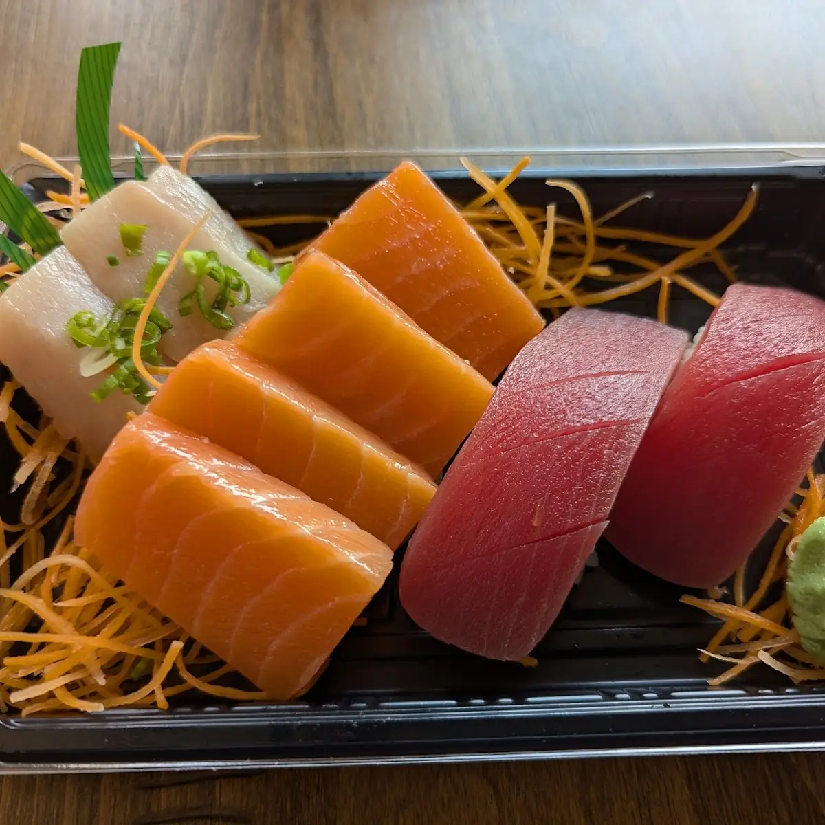Yellowtail Salmon and Tuna Nigiri