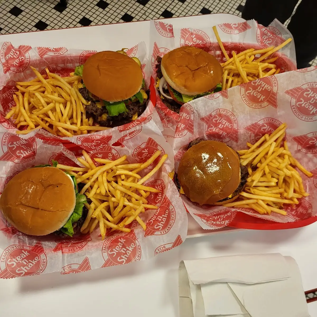 Triple Cheeseburger with Fries