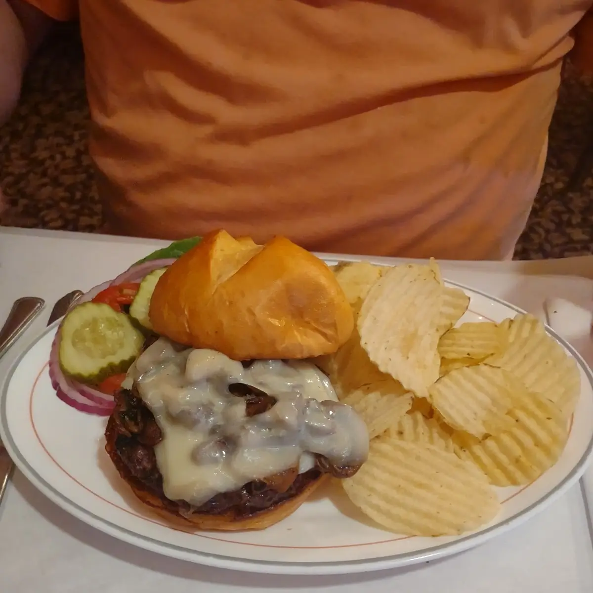 Mushroom Cheese Burger