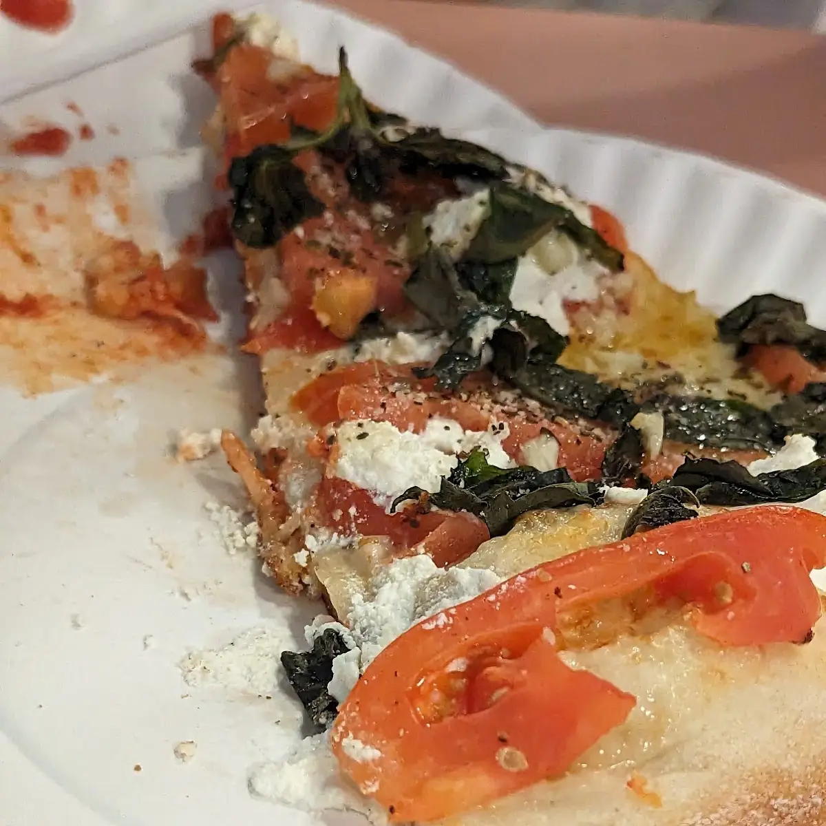 Spinach Tomato Pizza