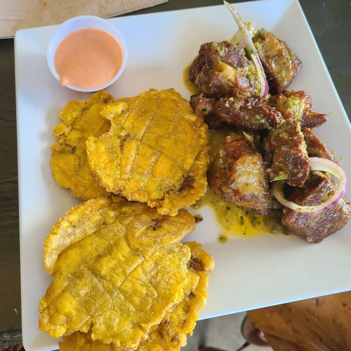 Fried Pork Plantains