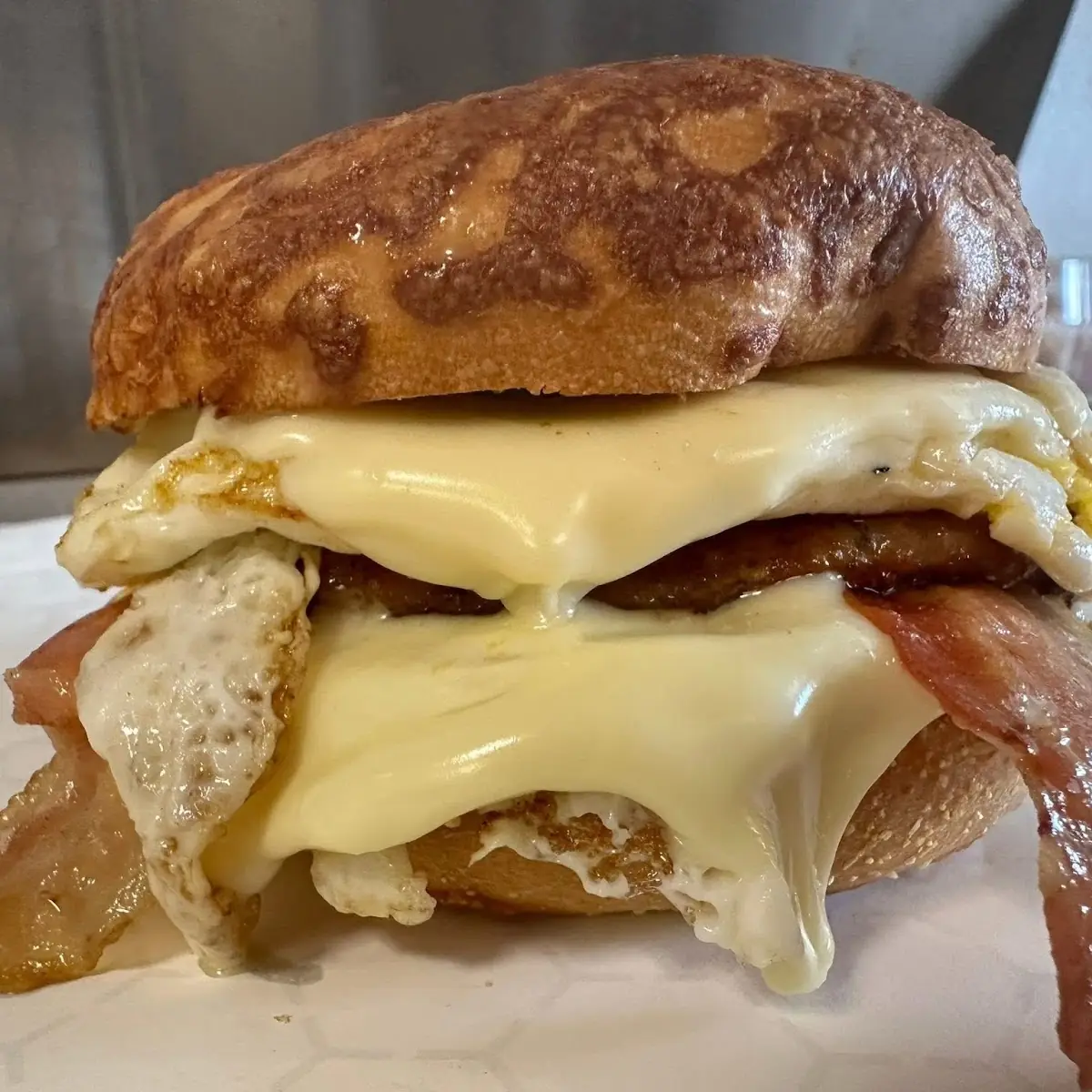 Croissant Breakfast Sandwich with Egg