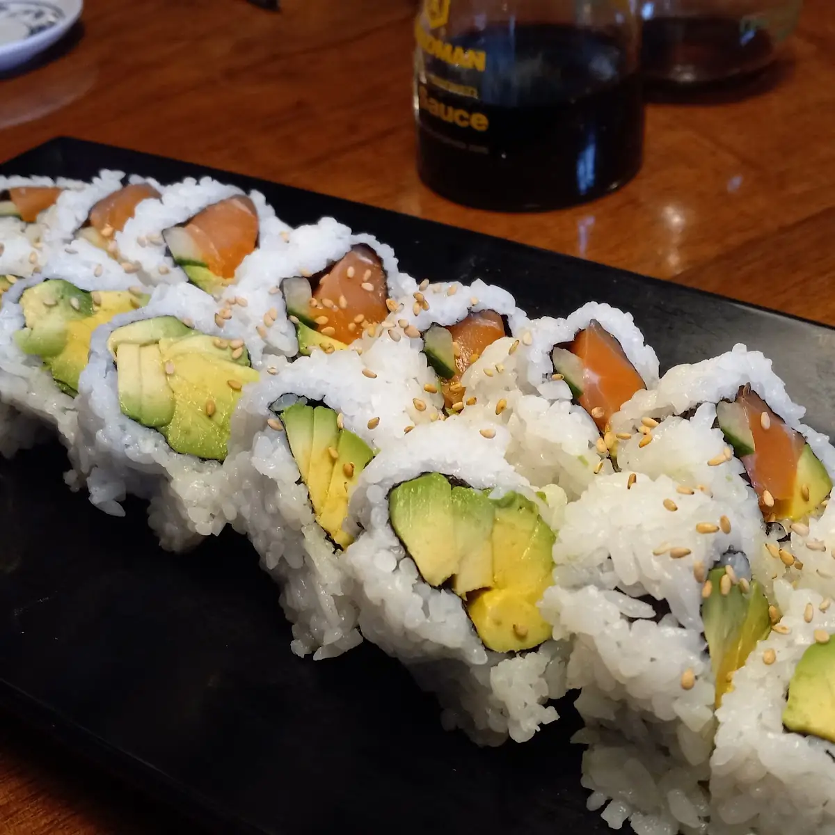 Avocado Roll and Smoked Salmon Roll