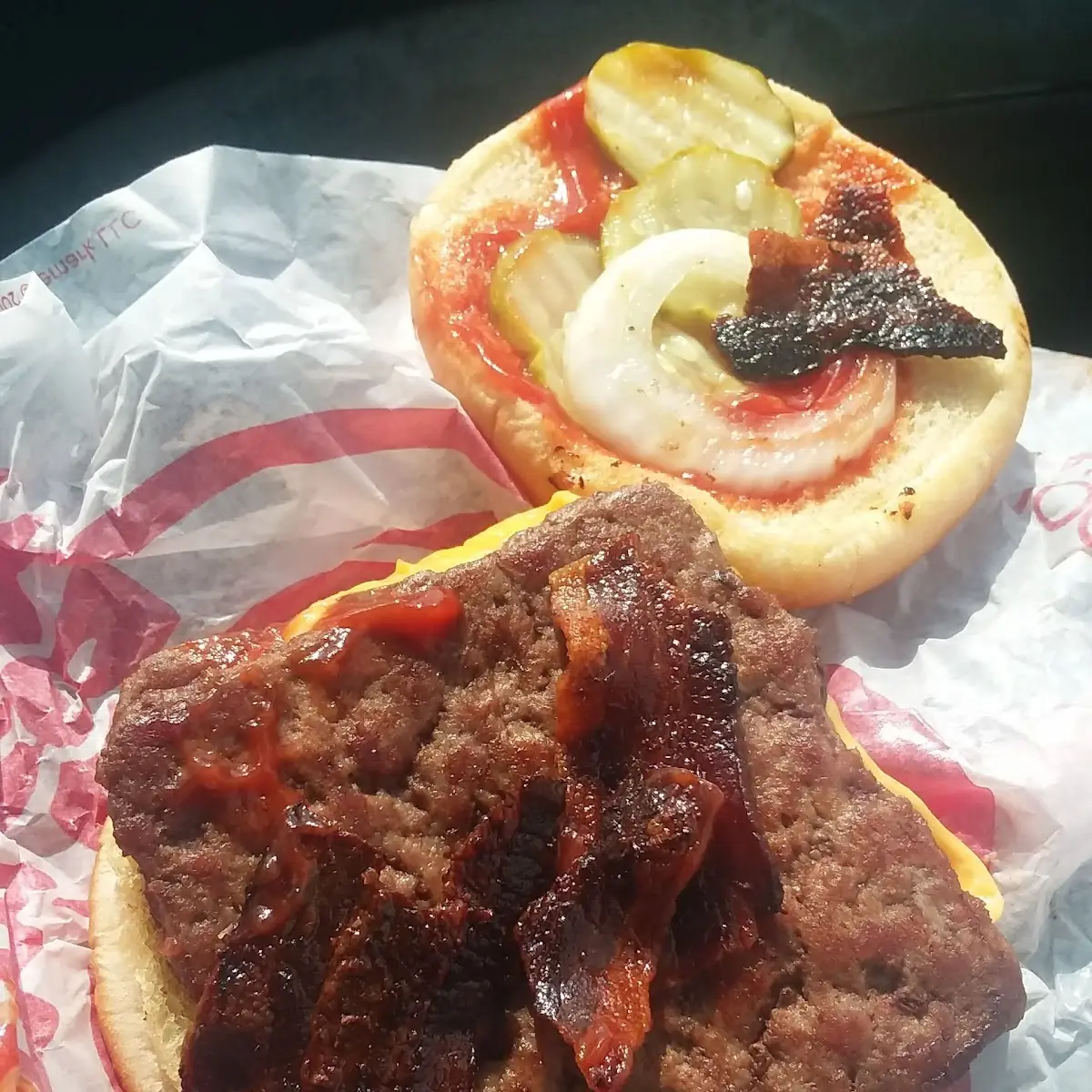 Jr Bacon Cheeseburger with Burnt Bacon
