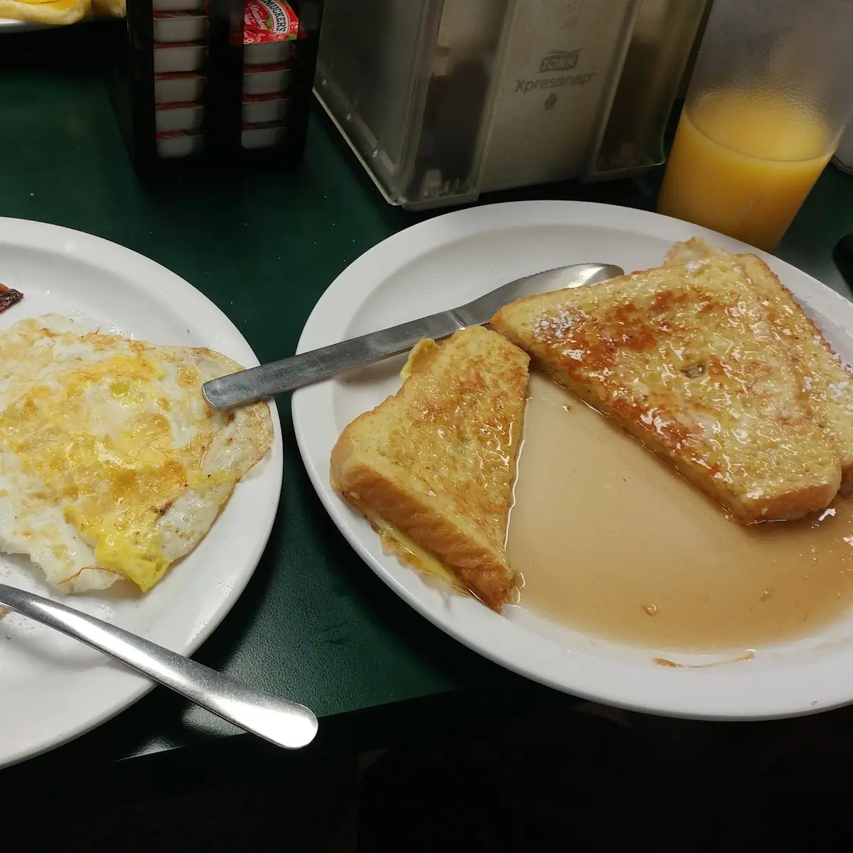 Eggs Bacon and French Toast