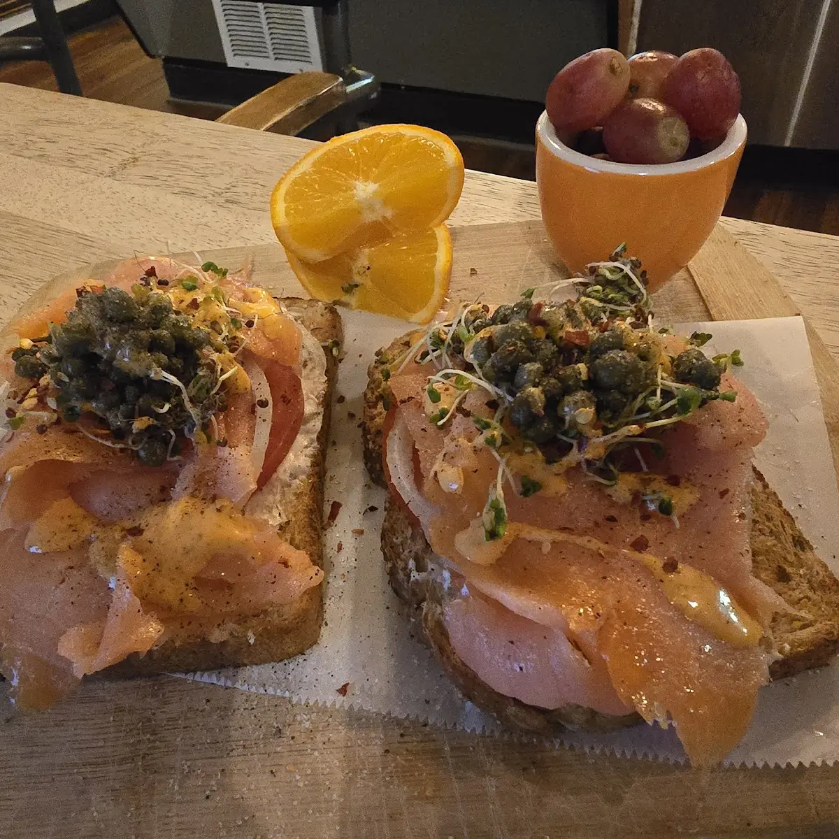 Smoke Salmon Toast