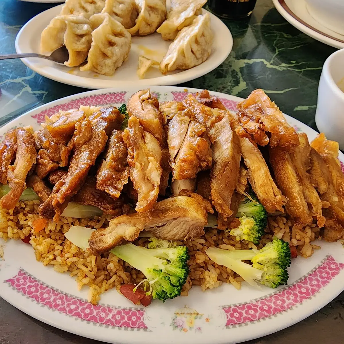 Teriyaki Chicken over Fried Rice Only Broccoli