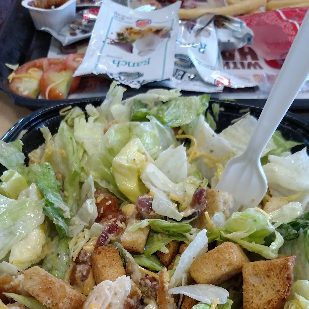 Crispy Chicken Bacon Ranch Salad