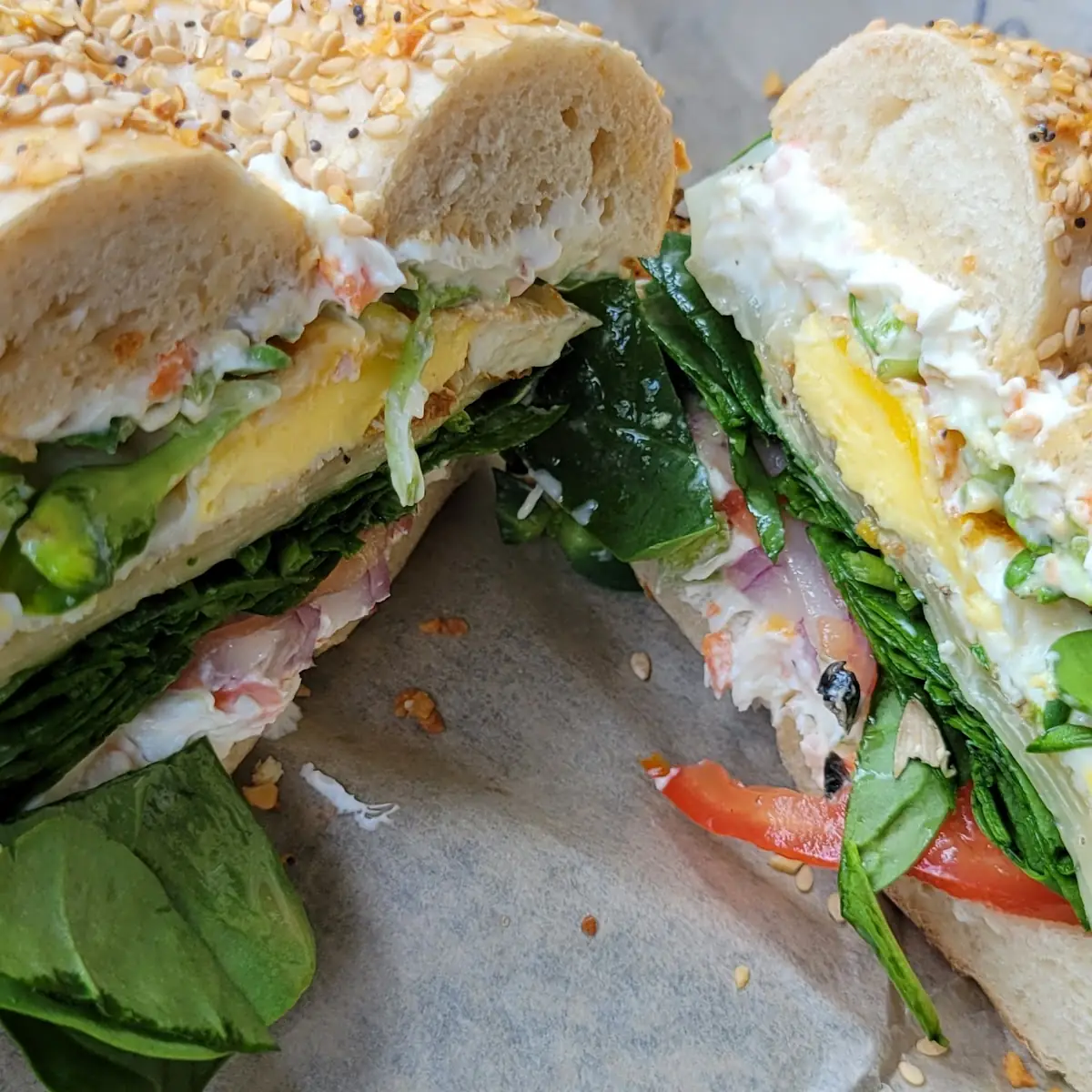 Anthill with Egg on Everything Bagel