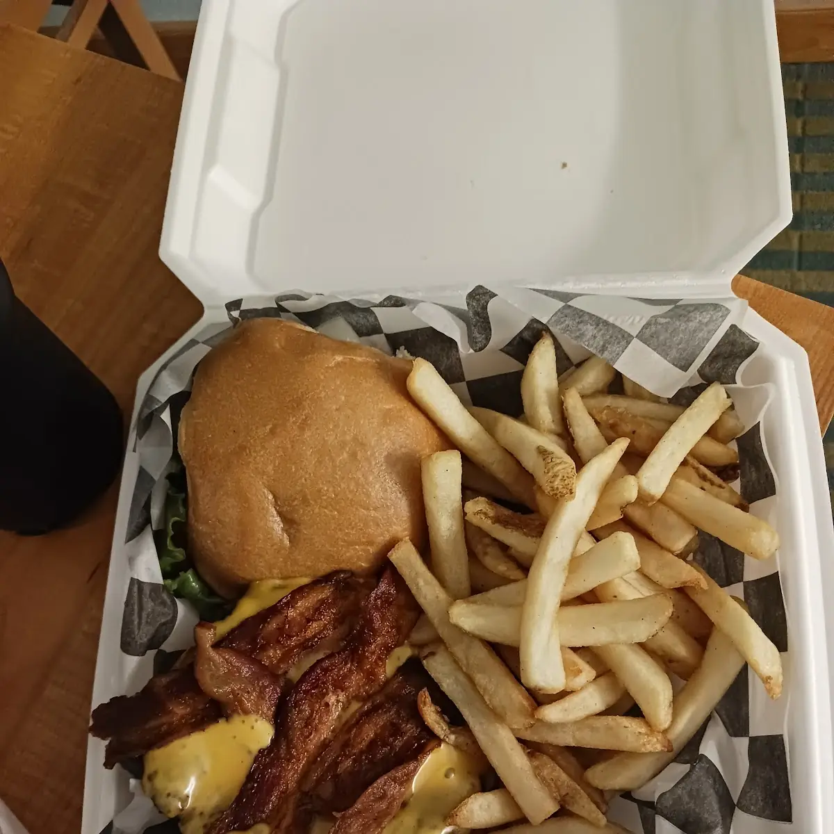 Cheese Burger and Fries