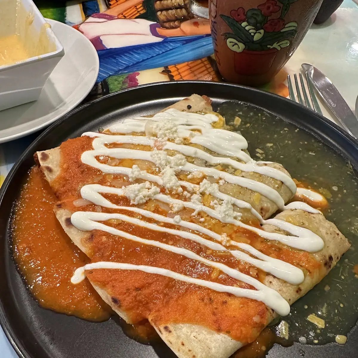 Enchilada Combo - Beef Chicken & Cheese Enchiladas Enchilada Mixta