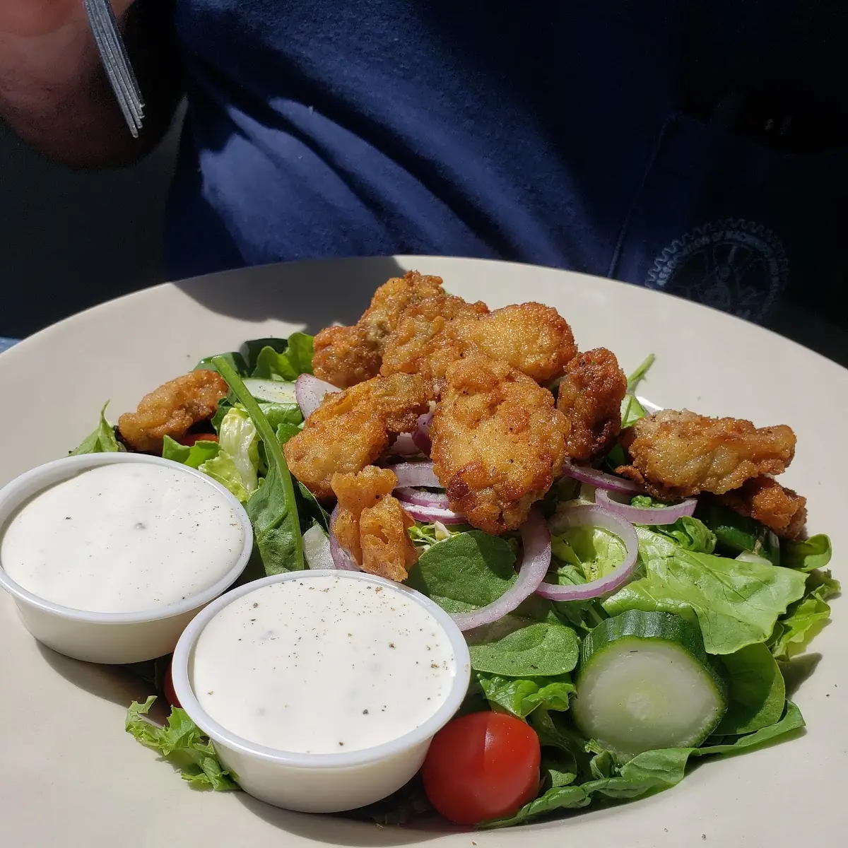 Fried Oyster Caesar Salad