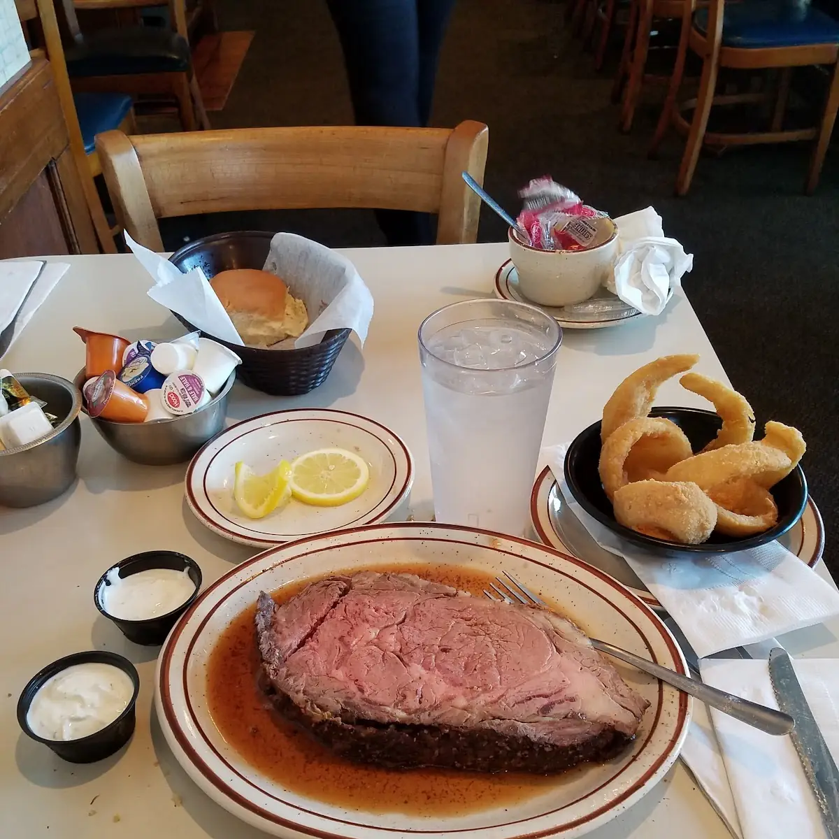 Prime Rib and Onion Rings