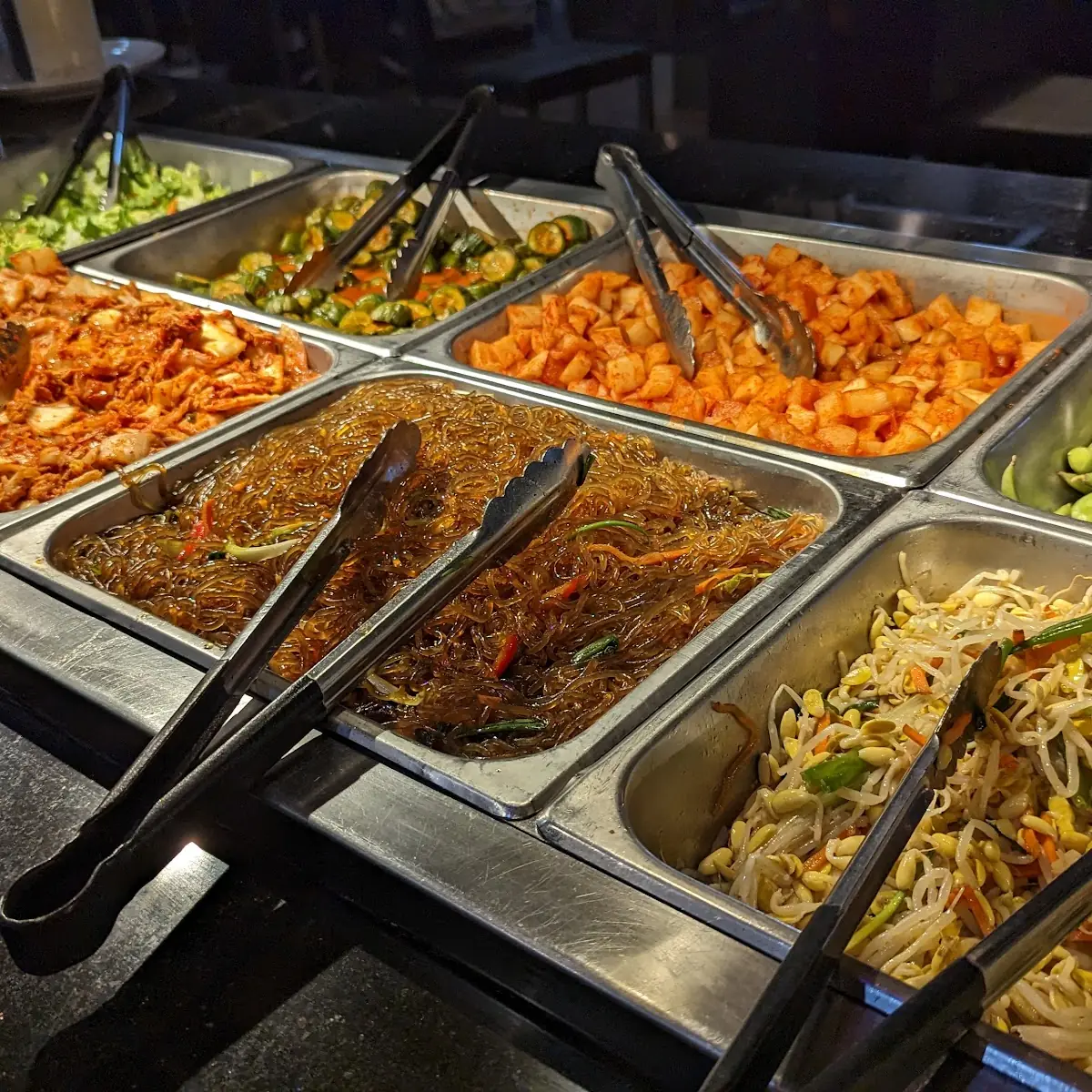 Kimchi Rice Noodles and Bean Sprouts