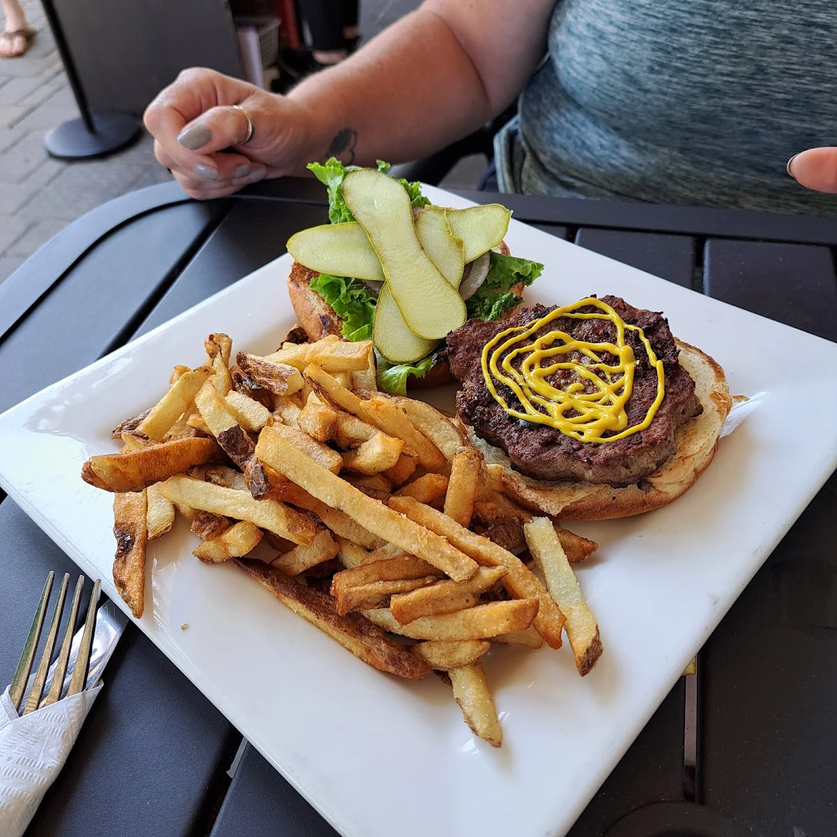 Hamburger and Fries