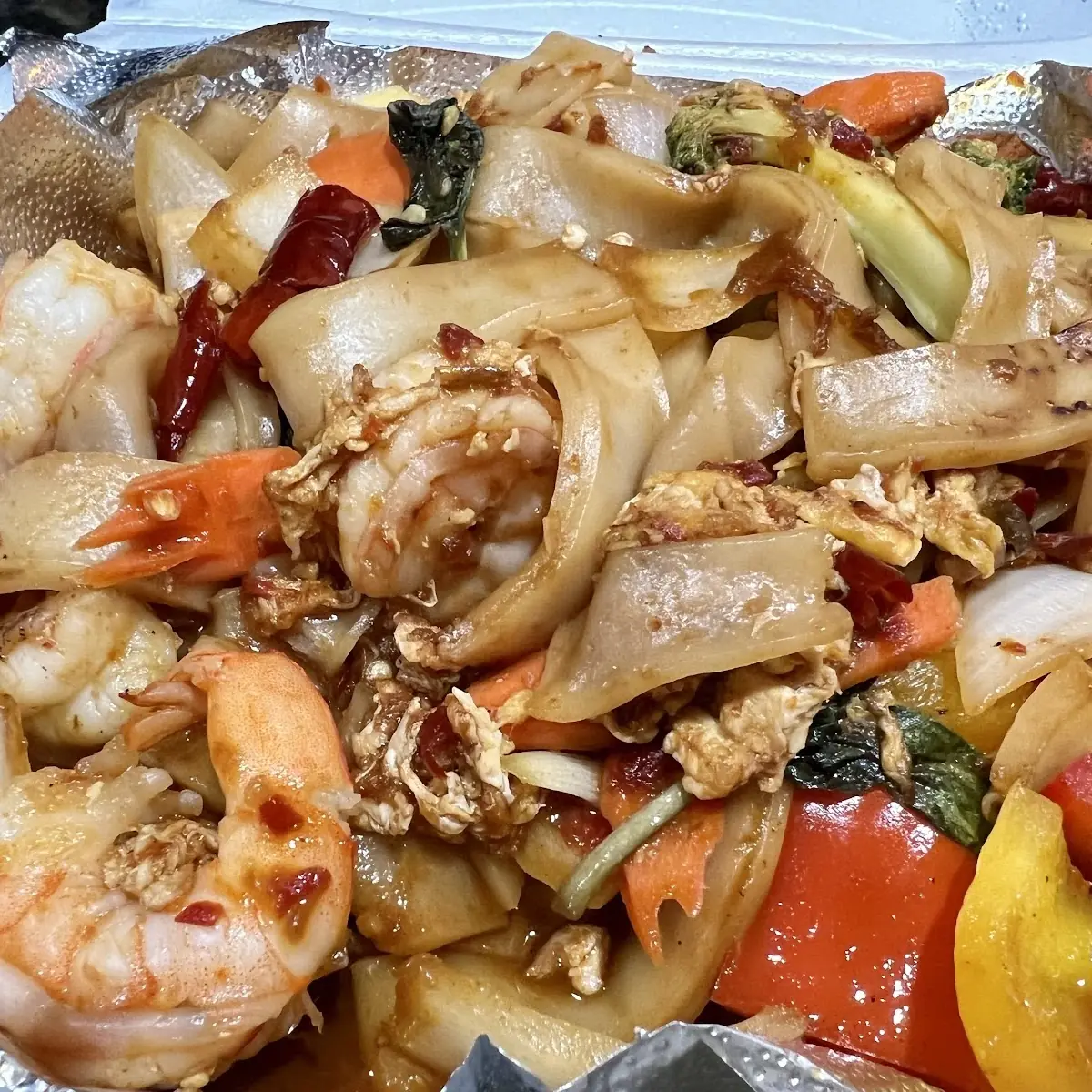 Drunken Noodles with Shrimp