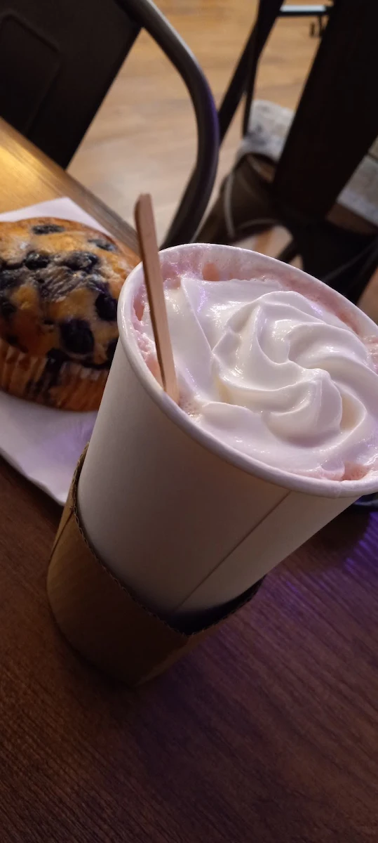 Hot Cocoa & Blueberry Muffin