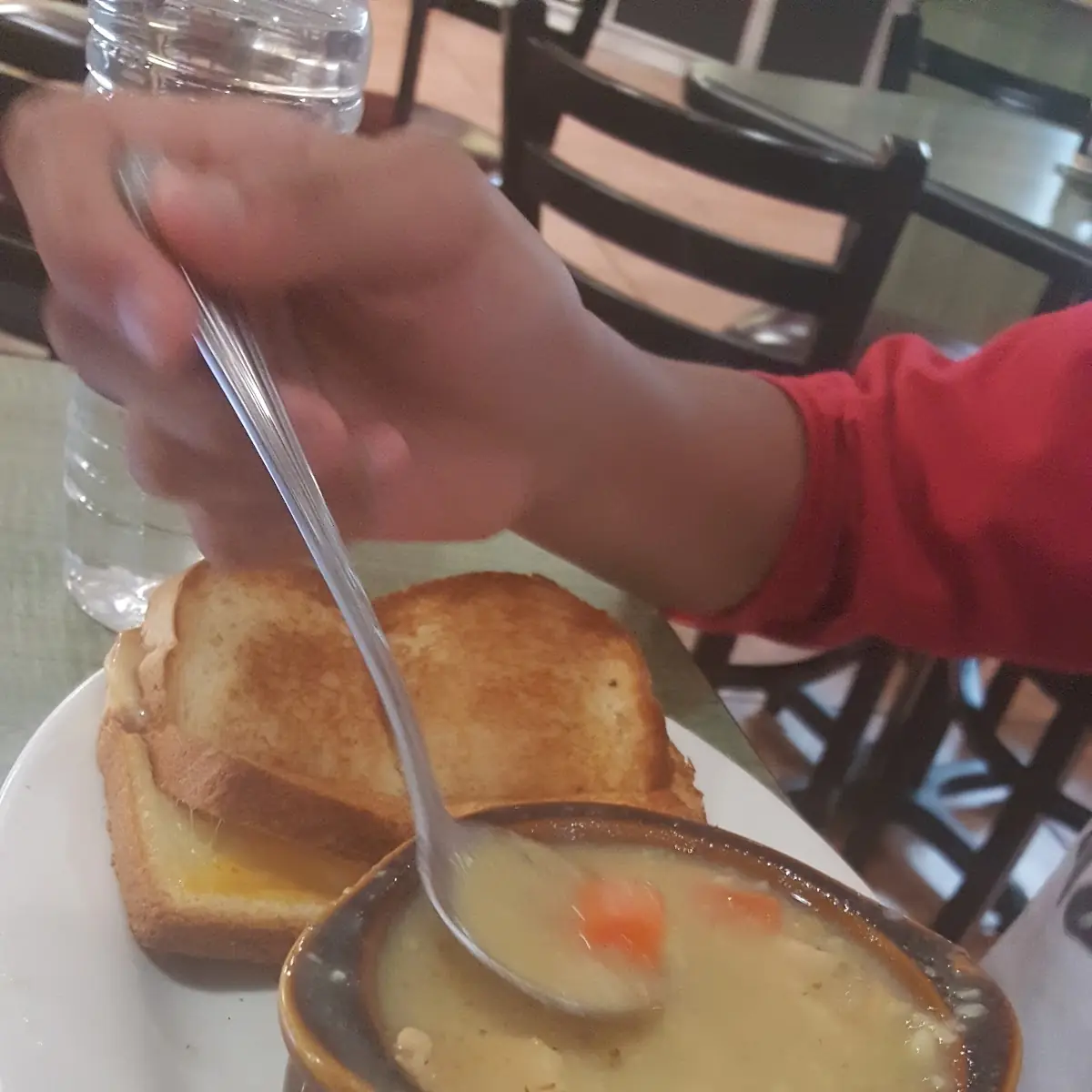 Chicken Noodle Soup and Grilled Cheese