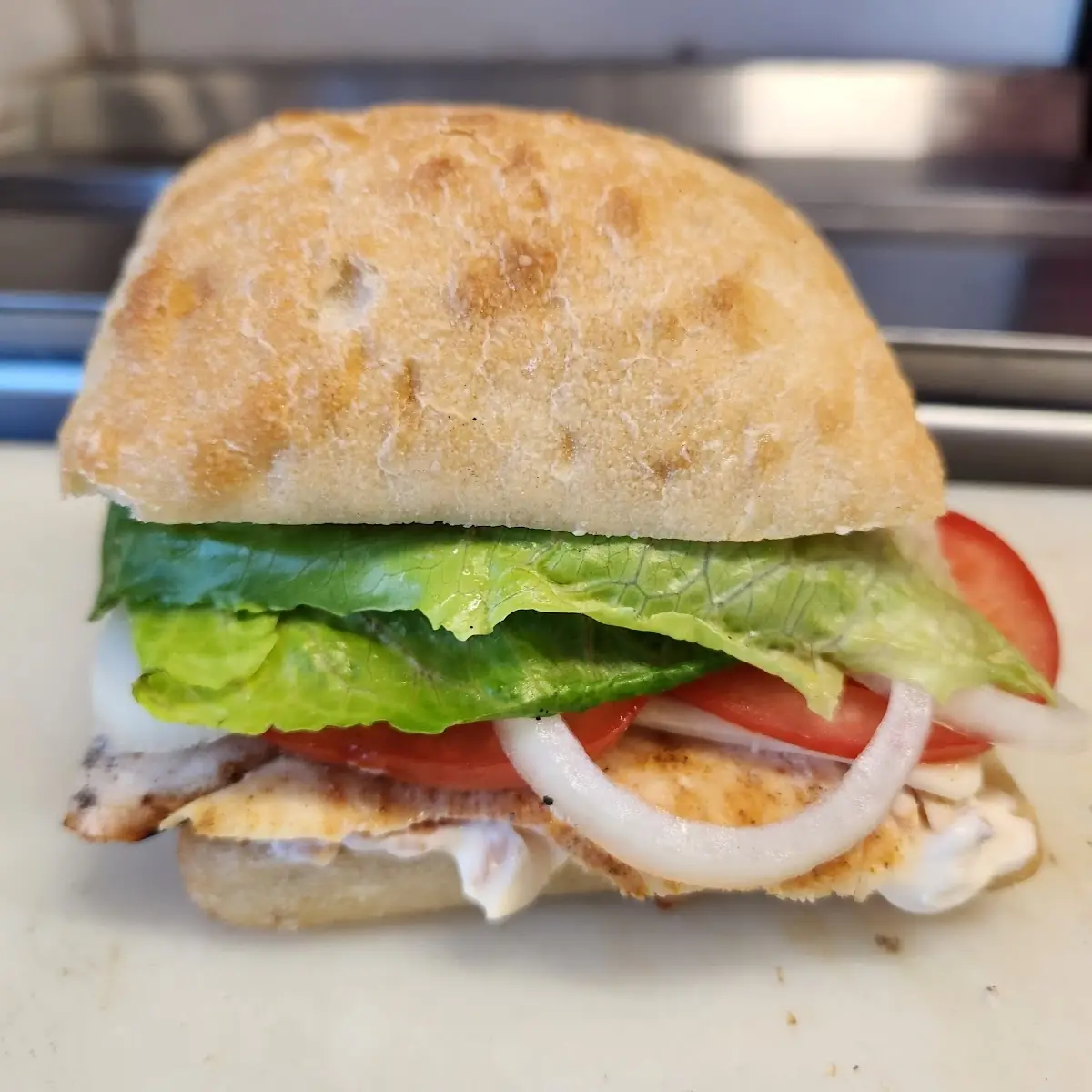 Grilled Chicken Sandwich with Chipotle Aioli