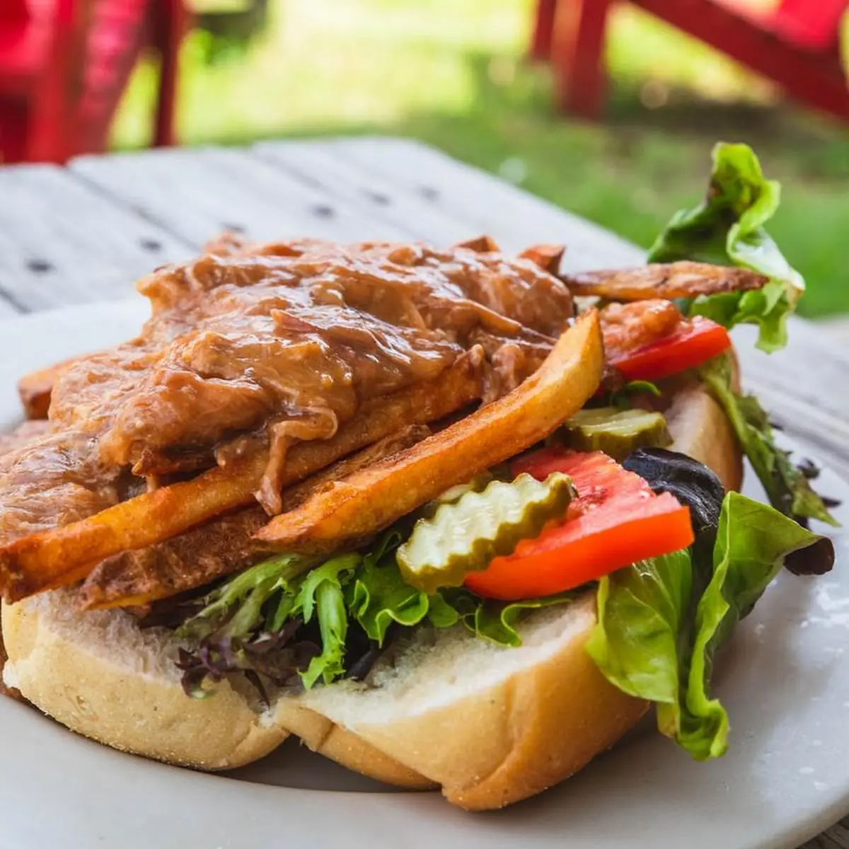 Warm Roast Pork Sandwich