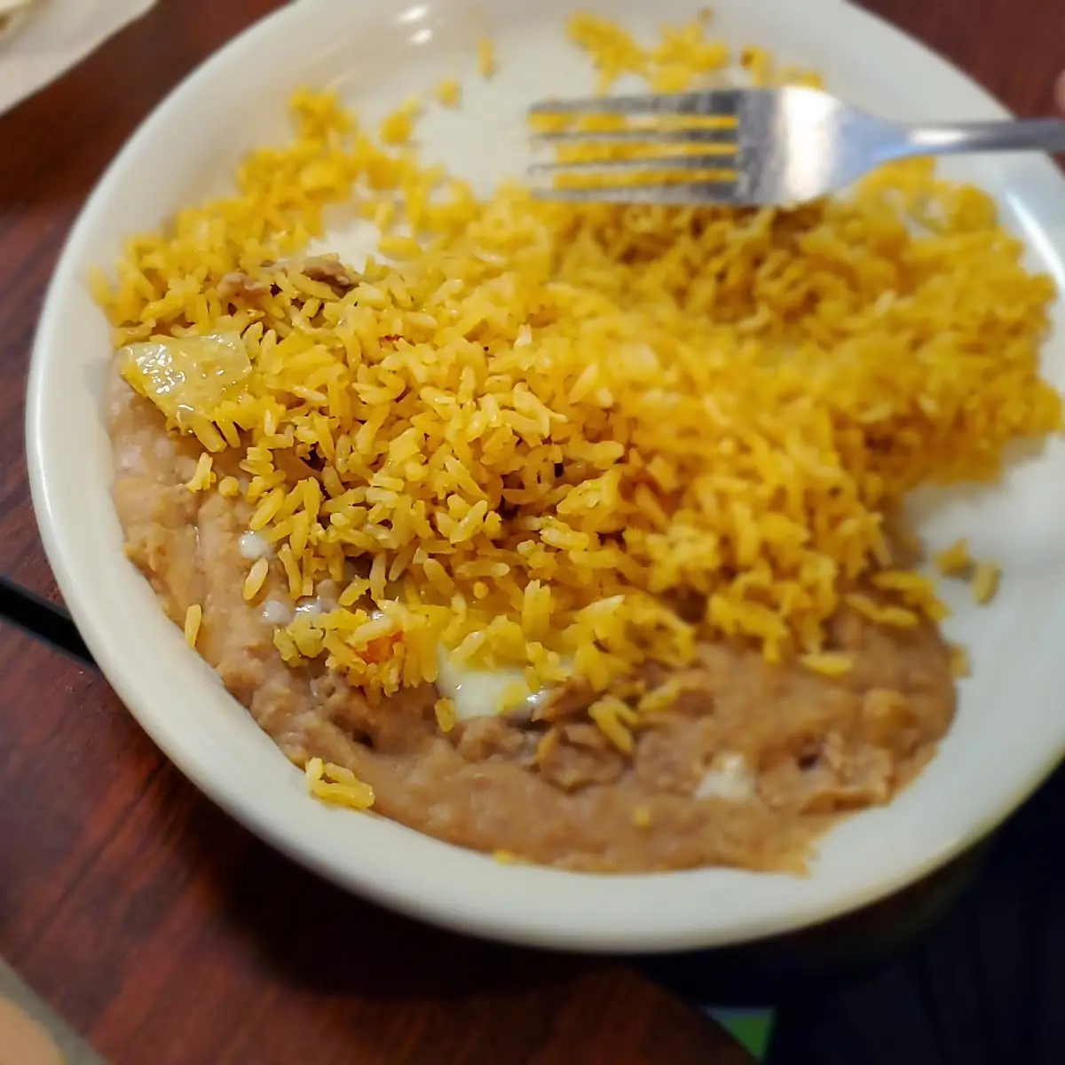 Refried Beans and Cheese and Rice