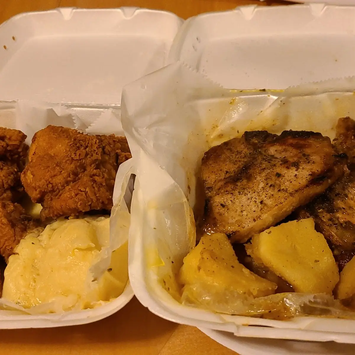 Fried Chicken Greek Pork Chop