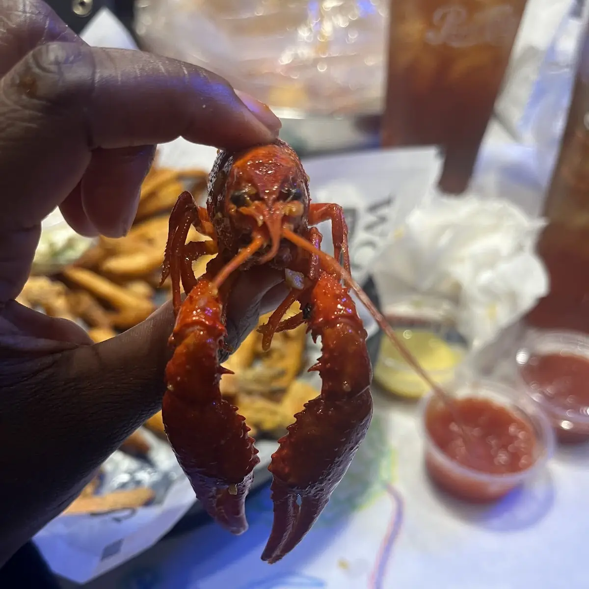 Half Pound Shrimp Half Pound Crawfish