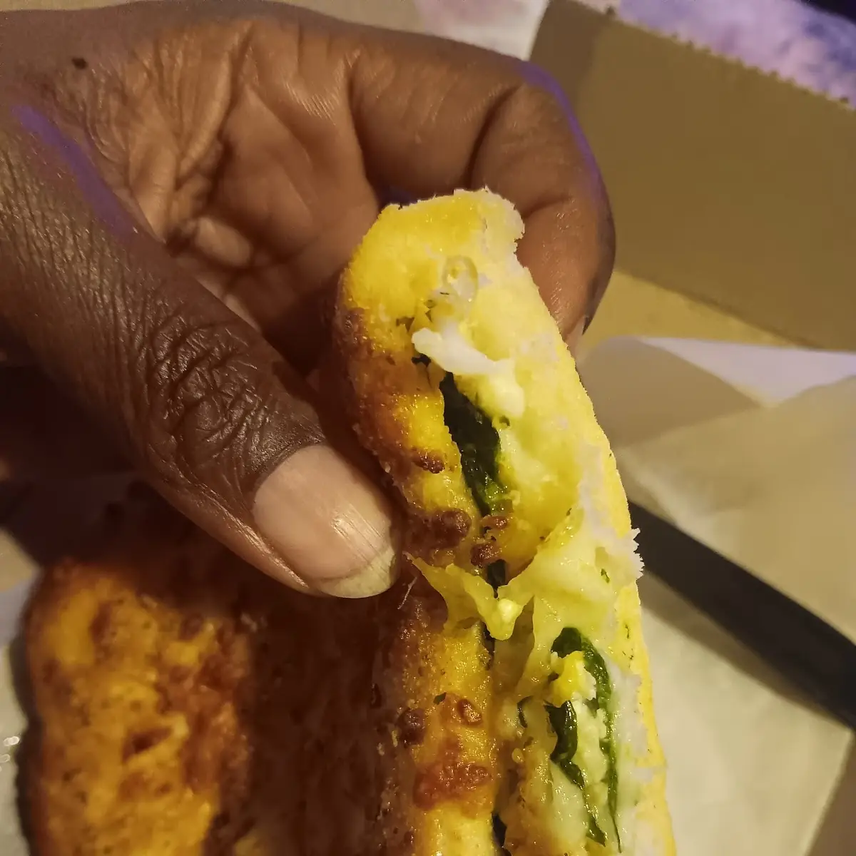 Stuffed Spinach & Feta Cheesy Bread