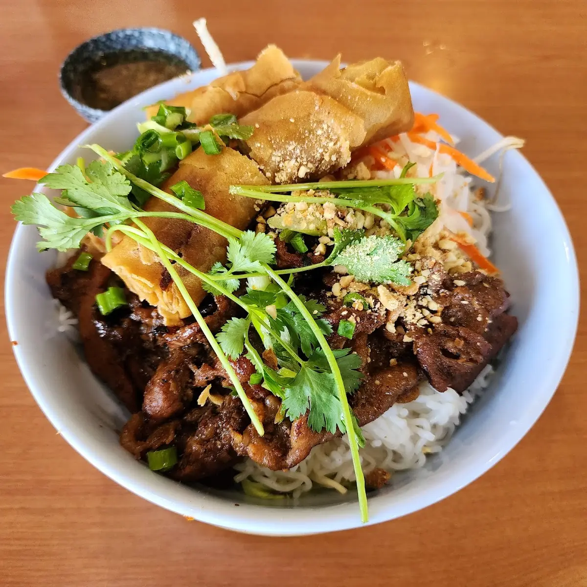 Charbroiled Pork with Eggroll 48 Bun Thit Nuong Cha Gio