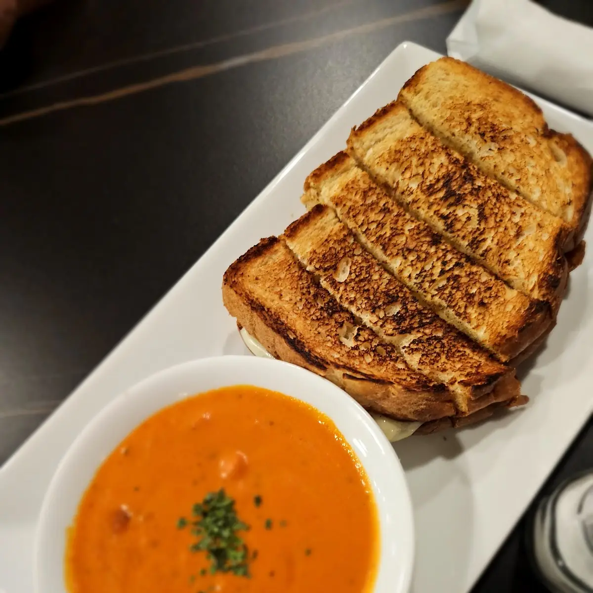 Grilled Cheese Sticks with Tomato Soup Dip
