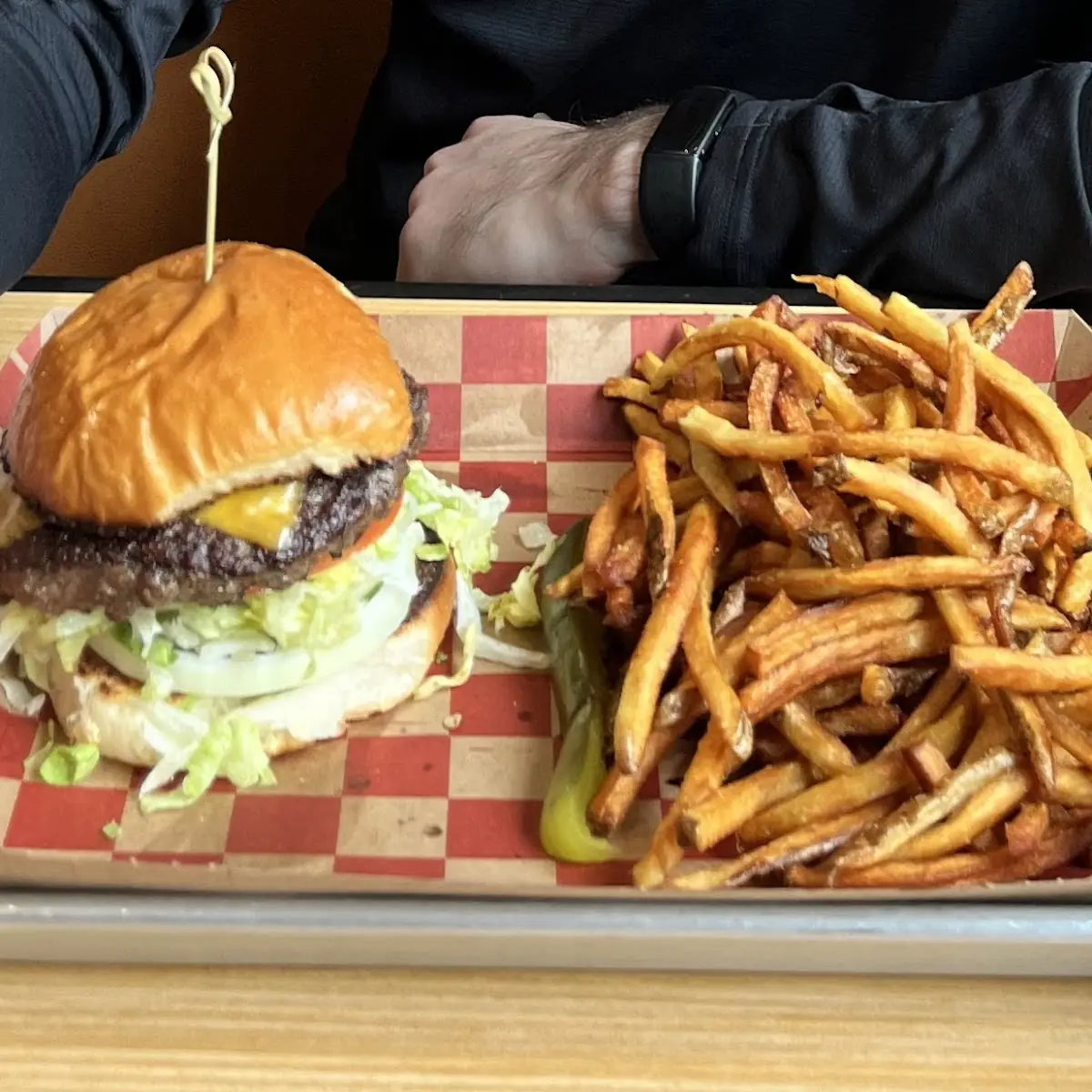Double Cheeseburger with Crispy Fries