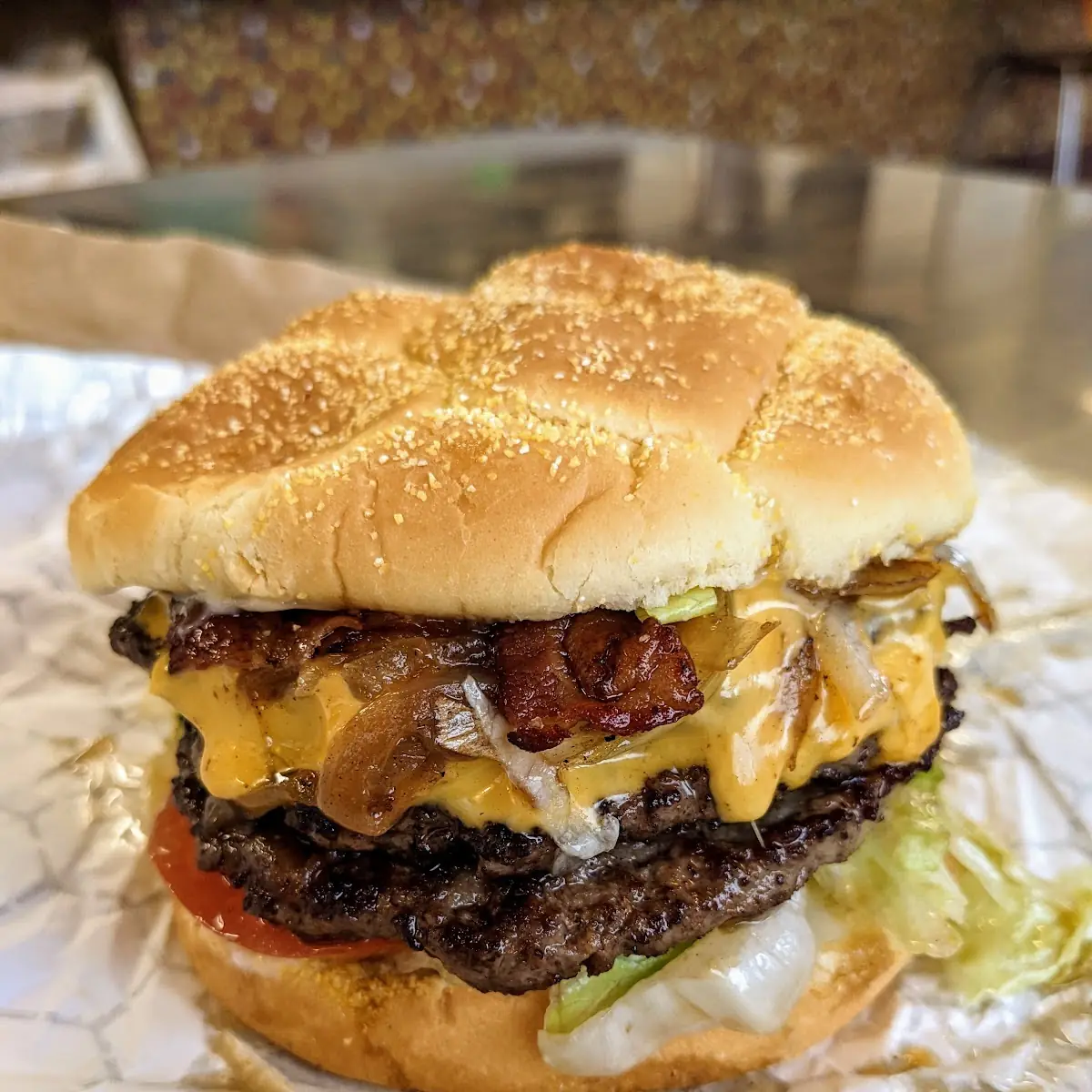 Deluxe Triple Cheeseburger with Bacon