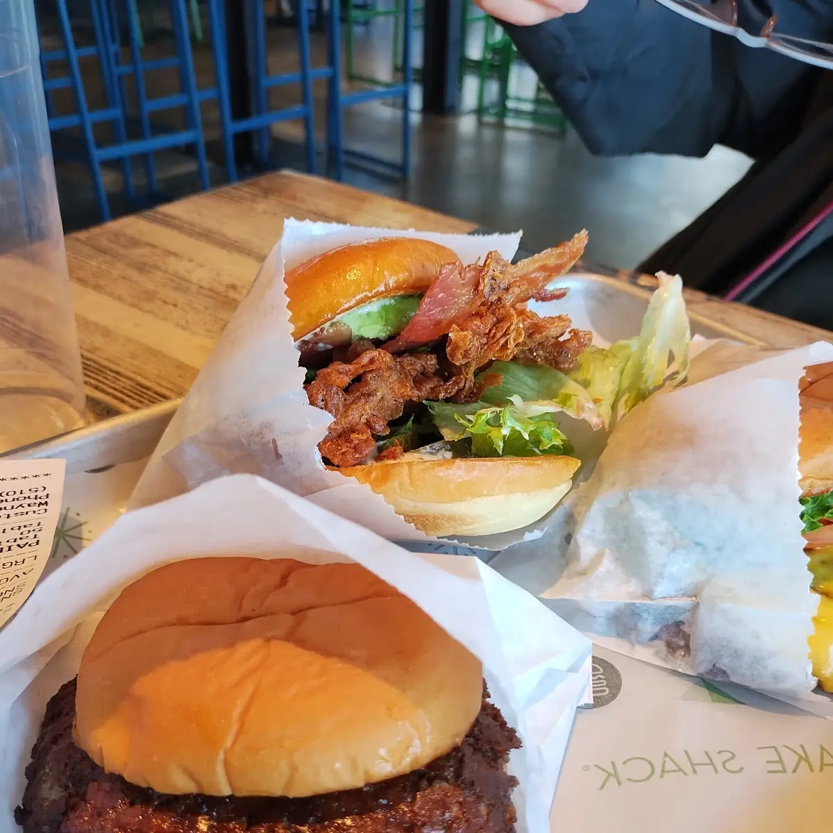 Plain Burger and Crispy Chicken Burger
