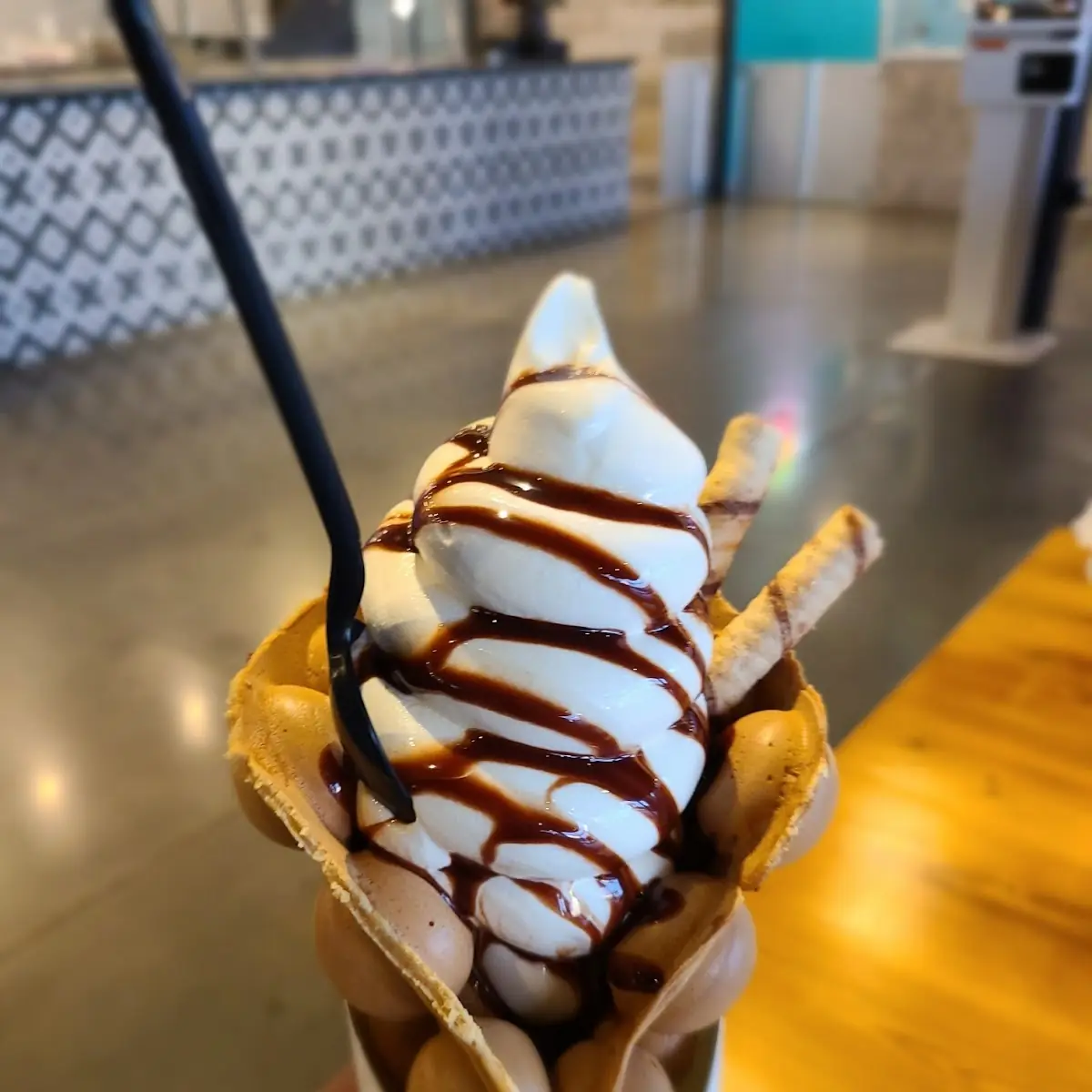 Bubble Waffle Soft Serve