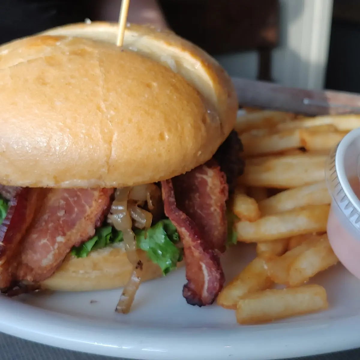 Roasted Garlic and Bacon Burger