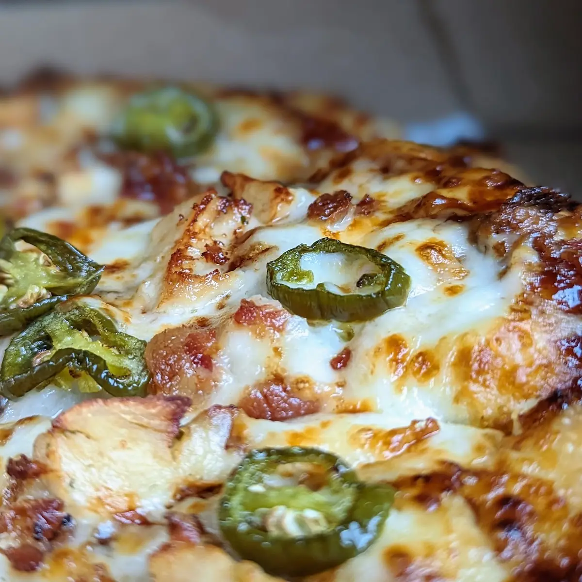 Pan BBQ Chicken Pizza with Jalapenos